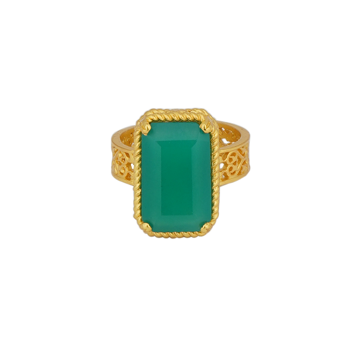 Arleen Emerald Ring Online Jewellery Shopping India | Yellow Gold 14K |  Candere by Kalyan Jewellers